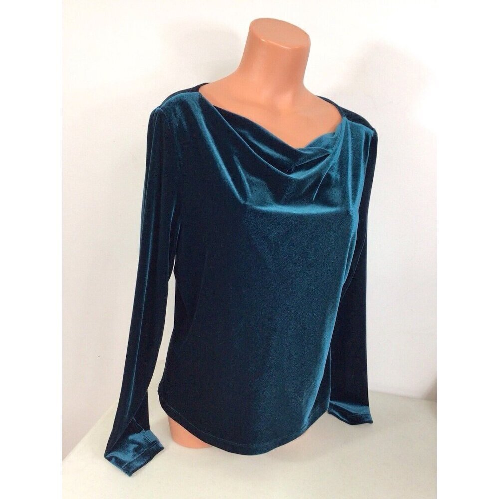 David Warren Velvet Blouse Top Womens 10